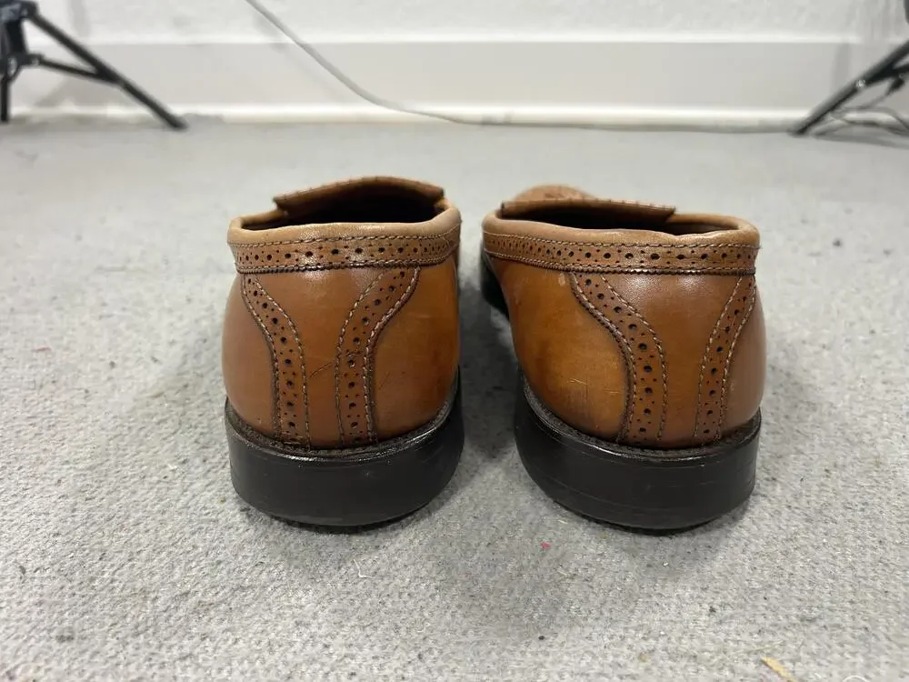 Allen Edmonds Bridgeton Shoes Mens Size 10 Brown Leather Tassel Loafers Wingtip
